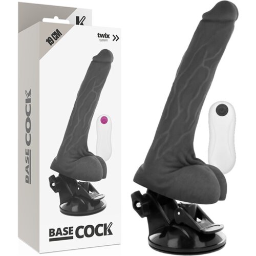 BaseCock REALISTIČNI VIBRATOR NA DALJINSKO UPRAVLJANJE ČRN 19 CM NEGRO TALLA 1, (21264093) Slike