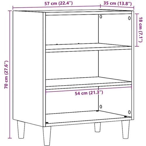 VidaXL Komoda boja staro drvo 57x35x75 cm od konstruiranog drva Slike