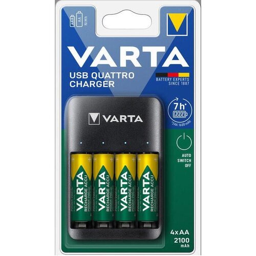 Varta 57652101451 - Punjač za baterije 4xAA/AAA 2100mAh 5V Slike