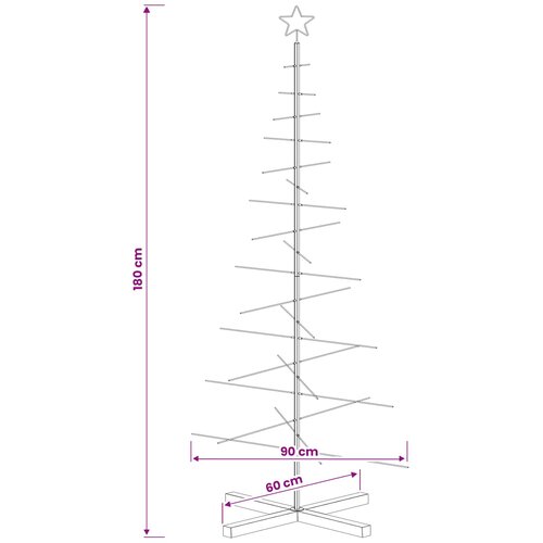  Metalno božićno drvce sa stalkom KUOPIO 180 cm Čelik Zlatno Slike