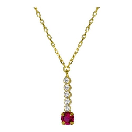 Victoria Cruz shine fuchsia gold ogrlica sa swarovski kristalima ( a4668-21dg ) Cene
