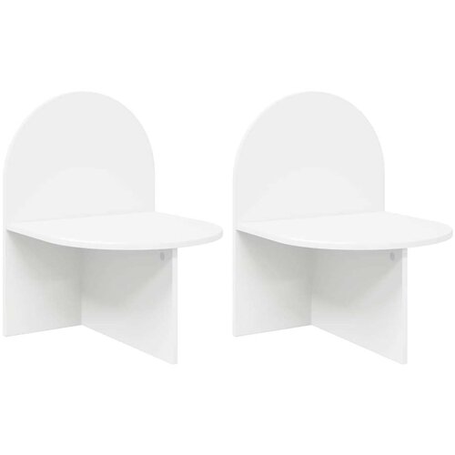 Noćni ormarić 2 pcs Bijela 48 x 49 x 65 cm Konstrukcijsko drvo - Bijeli 2 48 x 49 x 65 cm Cene