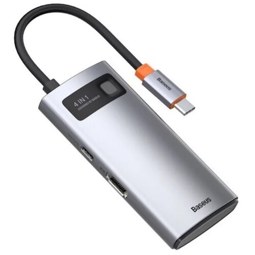 Baseus Metal Gleam Series 4-in-1 Multifunctional Type-C HUB Docking Station Gray(Type-C to HDMI+USB3.0+USB2.0+PD) Cijene