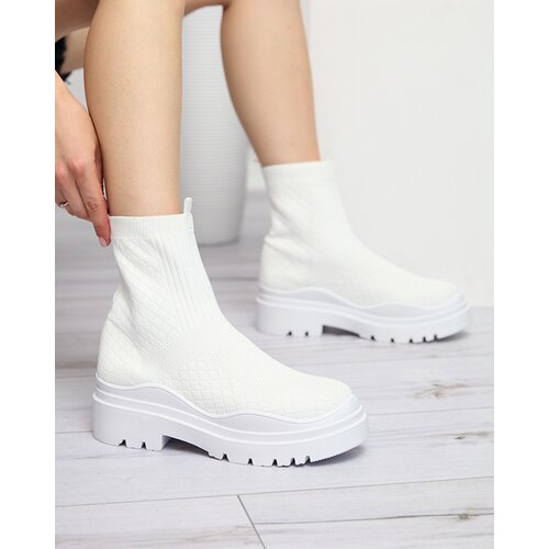Resti White women's flat-heeled boots Seritis - Footwear Cene