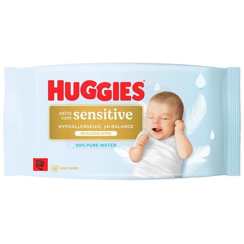 Huggies Extra Care Sensitive vlažne maramice 48kom Slike