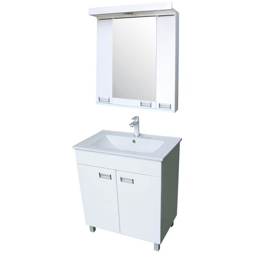 Quartz komplet - lavabo sa ormarićem 62cm + ormarić sa ogledalom 60cm lux ket Cene