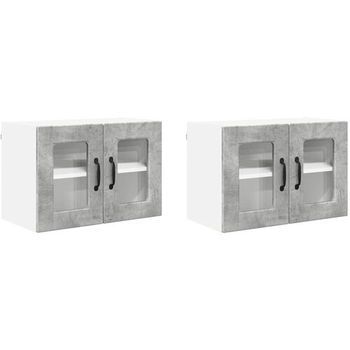 vidaXL Stenska kuhinjska omarica 2 pcs Betonsko siva 60 x 31 x 40 cm, (5000091789) Cene