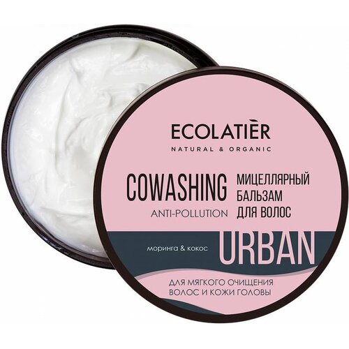 ECOLATIER Urban - 2u1 Micelarni balzam sa efektom proči&amp;scaron;ćavanja kose Moringa &amp;amp; Kokos 380 ml Slike
