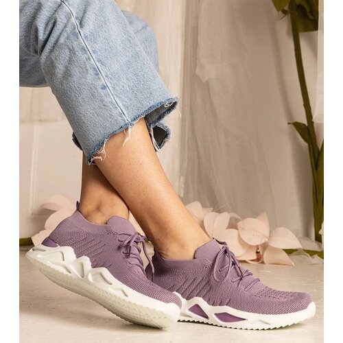 D/CEO UR/CEO Purple women's sneakers with sock-like upper Miyana Cene