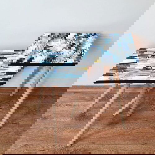 Hanah home 2Shp82 - blue bluenavy bluewhite nesting table (2 pieces) Cene