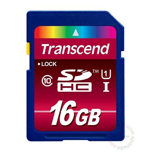 Transcend SD 16GB, SDHC Class10, UHS-I, 600X, 90/45 MB/s, TS16GSDHC10U1 memorijska kartica Slike