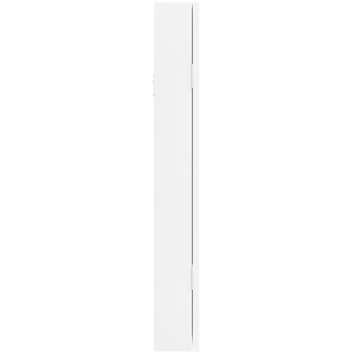  Zidni ormarić za nakit s ogledalom bijeli 30 x 8,5 x 67 cm Slike