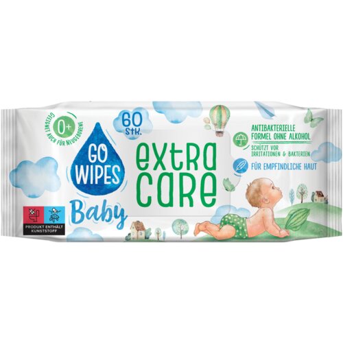 GOWipes Extra Care vlažni čistilni robčki za otroke za občutljivo kožo 0+ 60 kos Cene