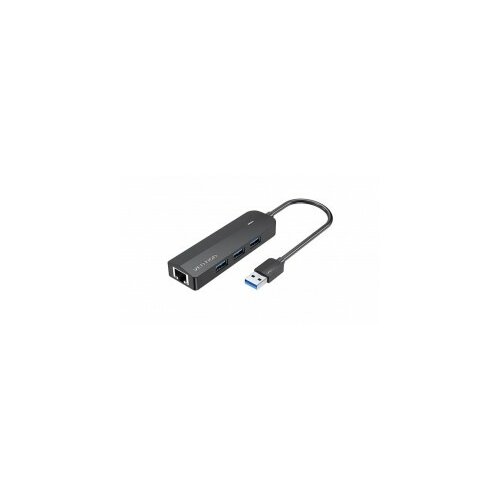 USB hub 3x + gigabit ethernet - crni Cene