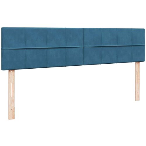 VidaXL otomanski krevet s madracem&amp;amp;LED tamnoplavi 180x200cm bar&amp;scaron;unasti Slike