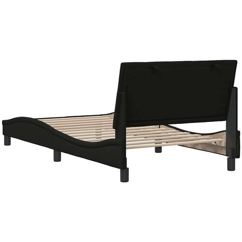  Okvir za krevet bez madraca Hanko crni 100x200 cm od tkanine Slike