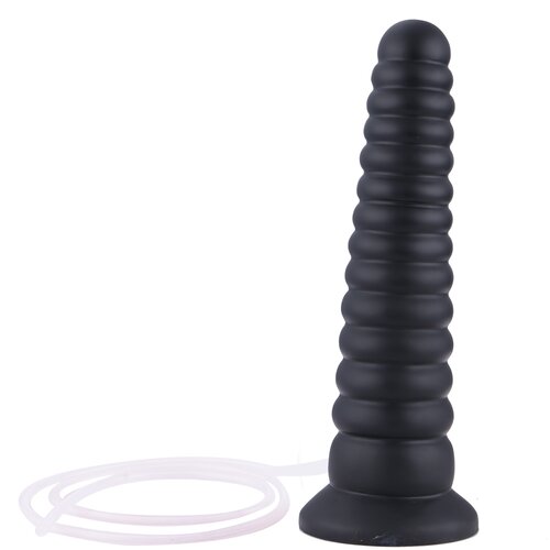 HiSmith HSW03-L-F Squirting Tower Shape Silicone Dildo Anal Toy KlicLok 26cm Black Slike