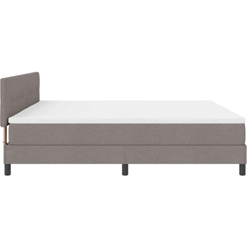Box spring krevet Sivo-smeđa 200 x 200 cm tkanina Slike