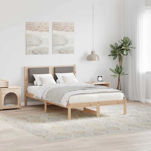 vidaXL Konstrukcija postelje Taupe 120 x 200 cm Masivno borovo les Cene