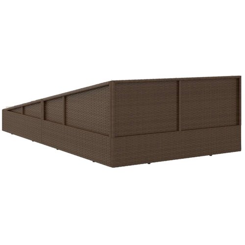  Vrtni krevet smeđi 110 x 200 cm od poliratana Slike