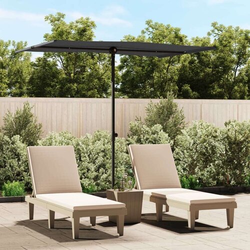  Vrtni suncobran s aluminijskom &amp;scaron;ipkom 2 x 1 5 m crni Slike
