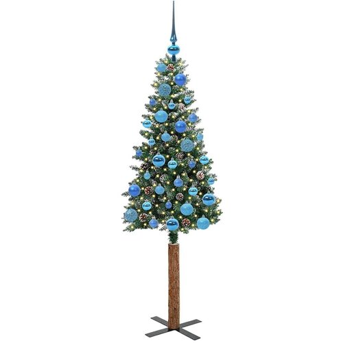  Mr&amp;scaron;avo božićno drvce s 150 LED svjetlima Zelena i bijela 150 cm Slike
