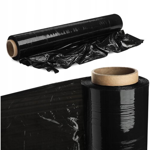 KADAX Stretch folija XL Stretch črna 2,5 kg močna neprozorna rola veliko folije, (5000361701) Slike