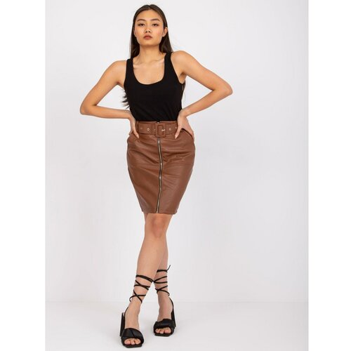 Fashion Hunters Jaen skirt with brown hem Slike