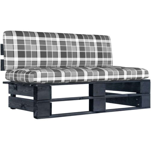 VidaXL Srednja vrtna sofa od paleta od crno impregnirane borovine Slike