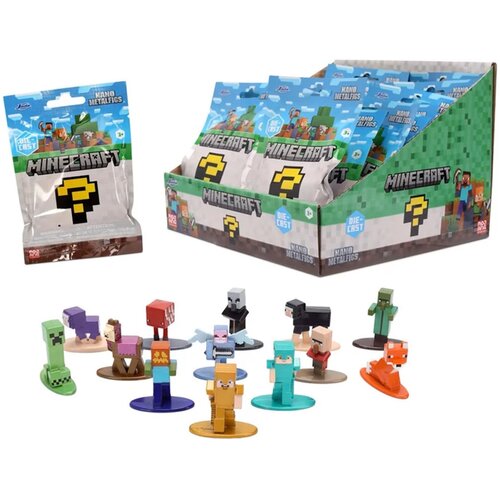 Jada Toys Minecraft: Nano Metalfigs kovinska presenečenje figura, več vrst, 1 kos - Slike