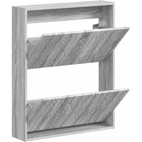 Ormar za cipele na zidu DELFT 71 x 17 x 86 cm Konstruirano drvo - Siva Sonoma Slike
