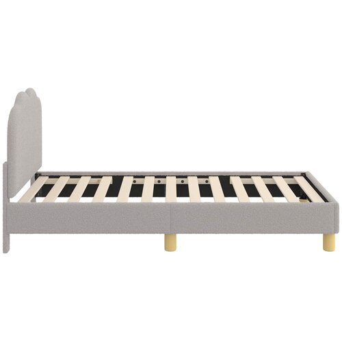  za djecu s uzglavljem Svjetlosiva 80x160 cm Boucl&amp;eacute; Slike