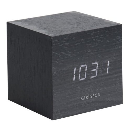 Karlsson crni budilnik mini cube, 8 x 8 cm Cijene