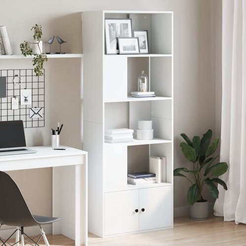  Regal za knjige bijeli 70 x 36 x 189 cm od konstruiranog drva Cijene
