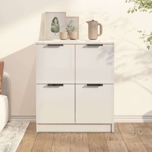  Komoda visok sijaj bela 60x30x70 cm konstruiran les, (20654097) Slike