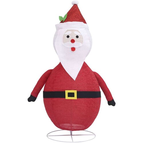 VidaXL Ukrasna božićna figura Djeda Mraza LED luksuzna tkanina 90 cm Slike