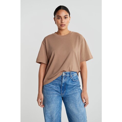 Madmext Mad Girls Camel T-Shirt Slike