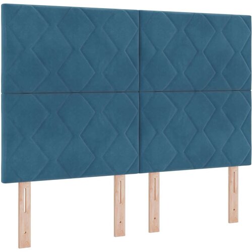 VidaXL Box Spring Krevet s Madracom Tamnoplav 140x200 cm Bar&amp;scaron;un Slike