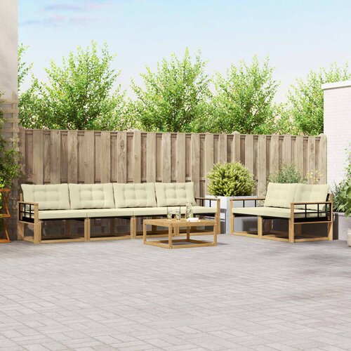  Set vanjskih sofa 7 kom. Bijela i krem Cijene