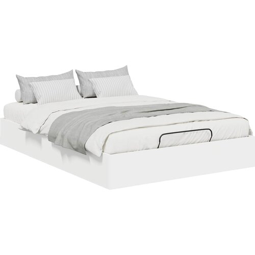  Otomanski krevet Bijeli 203 x 150 x 25 cm Konstrukcijsko drvo Slike