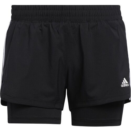 Adidas Ženske kratke hlače PACER 3S 2 IN 1 SHORTS Črna Slike