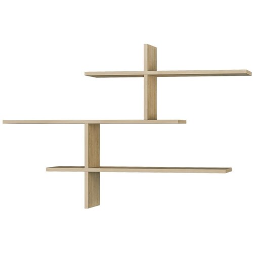 Kalune Design Polica s vi&amp;scaron;e razina u dekoru hrasta u prirodnoj boji 123 cm Leo &amp;ndash; Slike