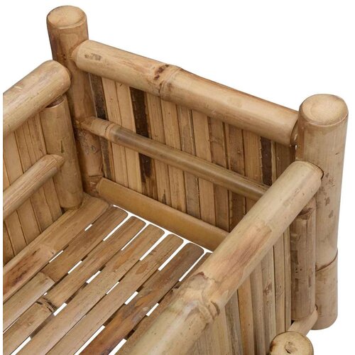  Vrtni saksija s držačem Prirodna 100 x 38 x 114 cm Bambus - 90 cm H-oblik okvira Slike