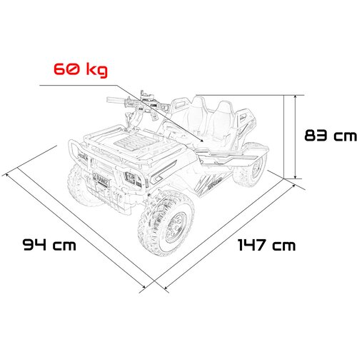 Buggy na akumulator PROSPECTOR 4x4 STRONG - dvosjed - rozi Slike