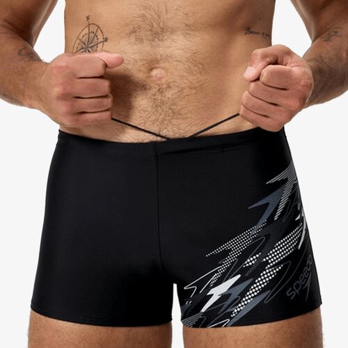 Speedo Kupaće gaće MEDLEY LOGO AQUASHORT BLK/GRY Cene