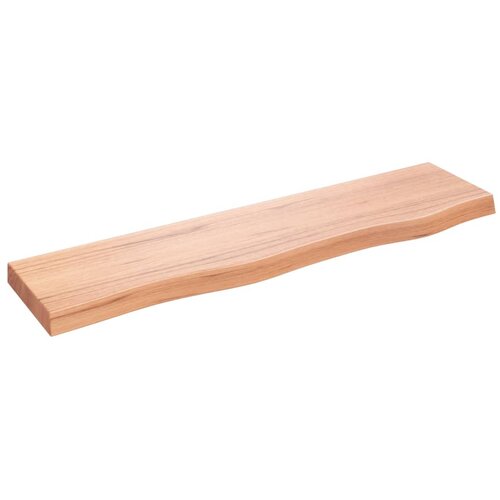  Zidna polica svjetlosmeđa 80x20x4 cm od obrađene hrastovine Slike