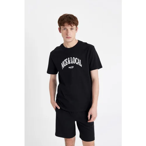 Defacto Regular Fit Crew Neck Printed Short Sleeve T-Shirt