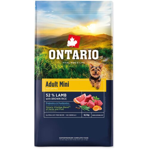 Ontario Adult Mini - jagnjetina in rjavi riž 6,5 kg Cene