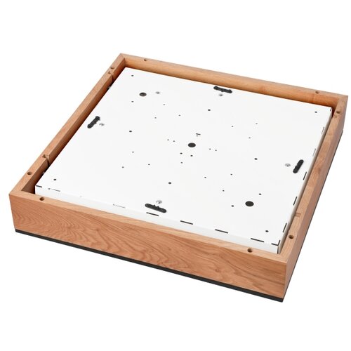  plafonsko svetlo oak square 4xE27/15W/230V 48x48 cm hrast/crna Slike