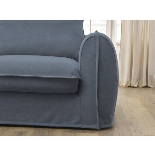 Bobochic Paris Modra sedežna garnitura za spanje/raztegljiva 216 cm Archimede &amp;ndash; Slike